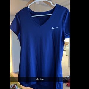 Blue Nike shirt